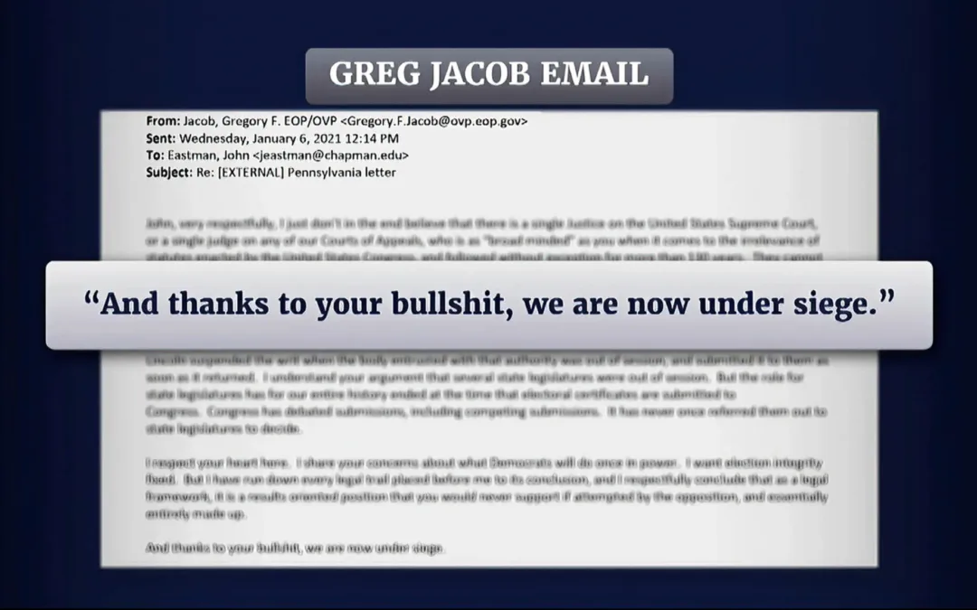 Five Things We Learned in the Latest Jan. 6 Hearing