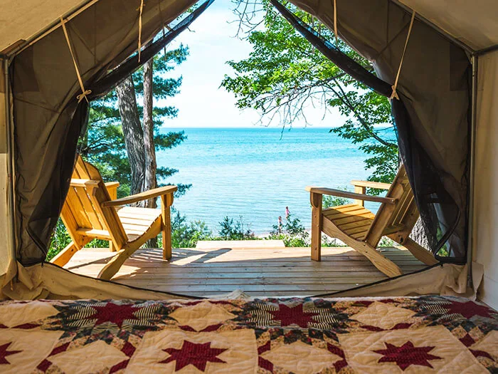 Yurt camping hotsell in upper michigan