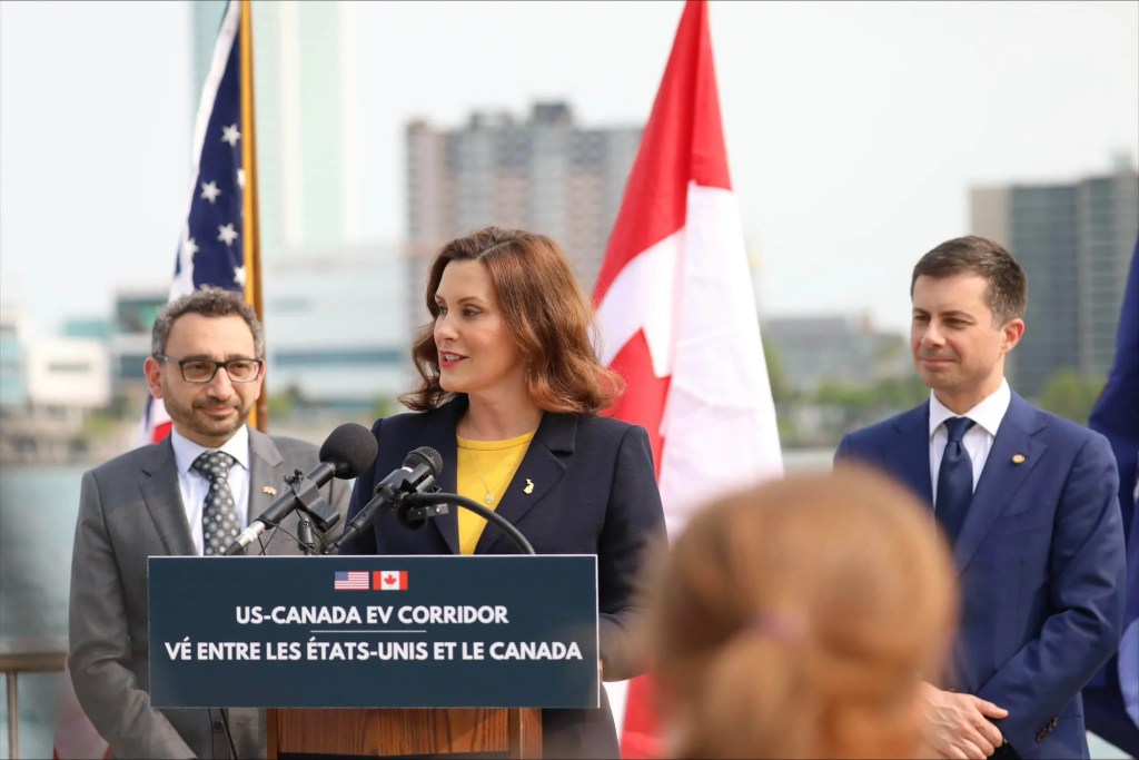 Bipartisan Infrastructure Law to Fund New Electric Vehicle Corridor Between Michigan and Canada
