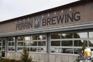 The outside of the building at Perrin Brewing.
