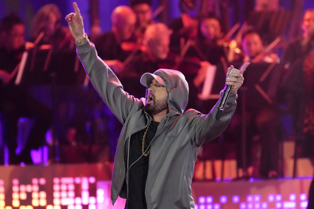 Diana Ross, Eminem and Jack White perform for thousands as former Detroit eyesore returns to life