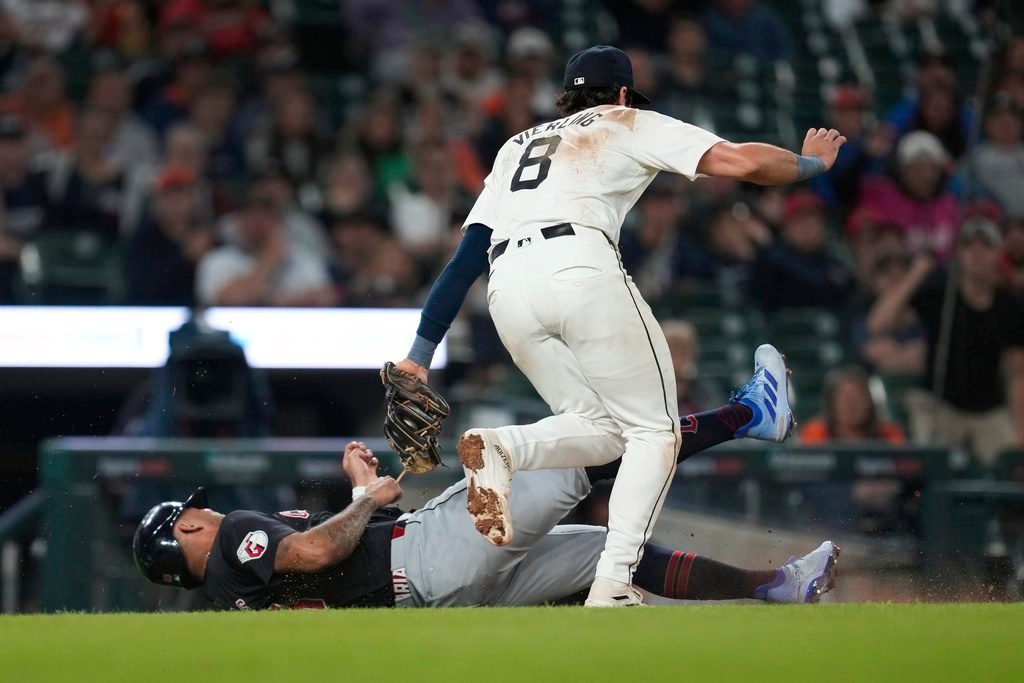Vierling homers, drives in 3 runs, and Tigers hang on to beat Guardians 5-4
