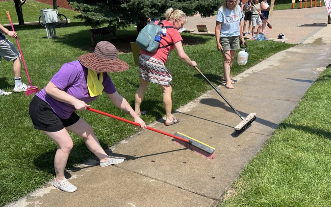 Residents symbolically cleanse Howell after white supremacist march