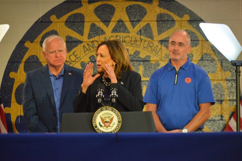 Harris tells UAW workers, ‘We stand for the dignity of work,’ and vows to fight for them