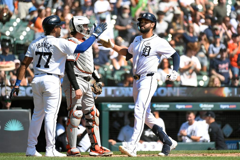 Riley Greene homers twice and surging Tigers top struggling Orioles 4-2