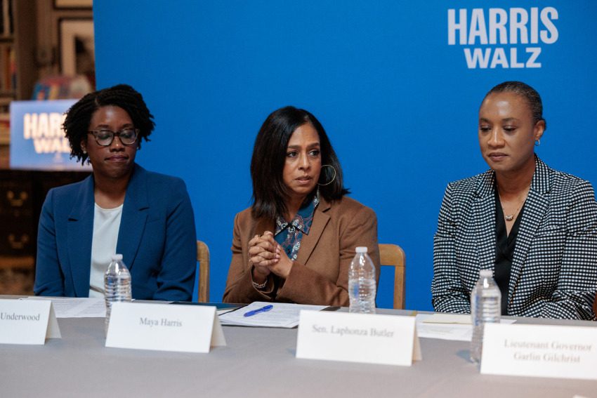 Kamala Harris’ sister leads reproductive rights roundtable in Flint