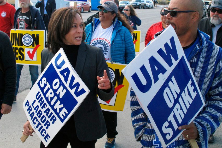 Michigan unions back Kamala Harris, tout her efforts to help workers