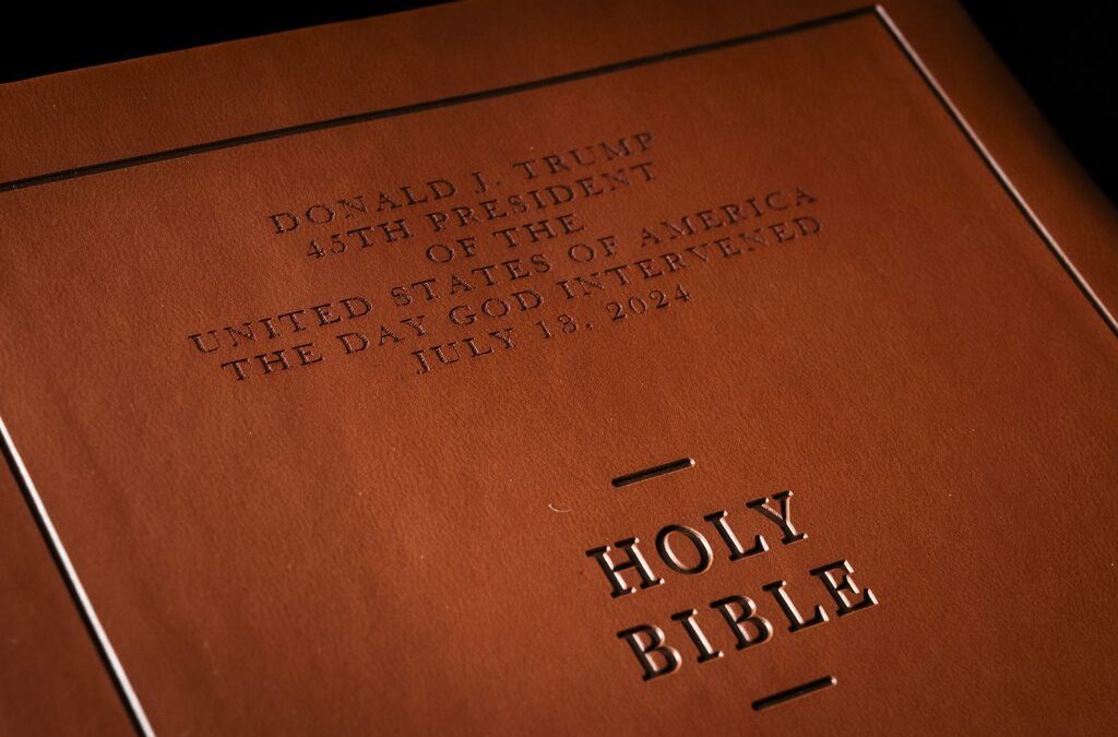 Trump has long blasted China’s trade practices. His ‘God Bless the USA’ Bibles were printed there