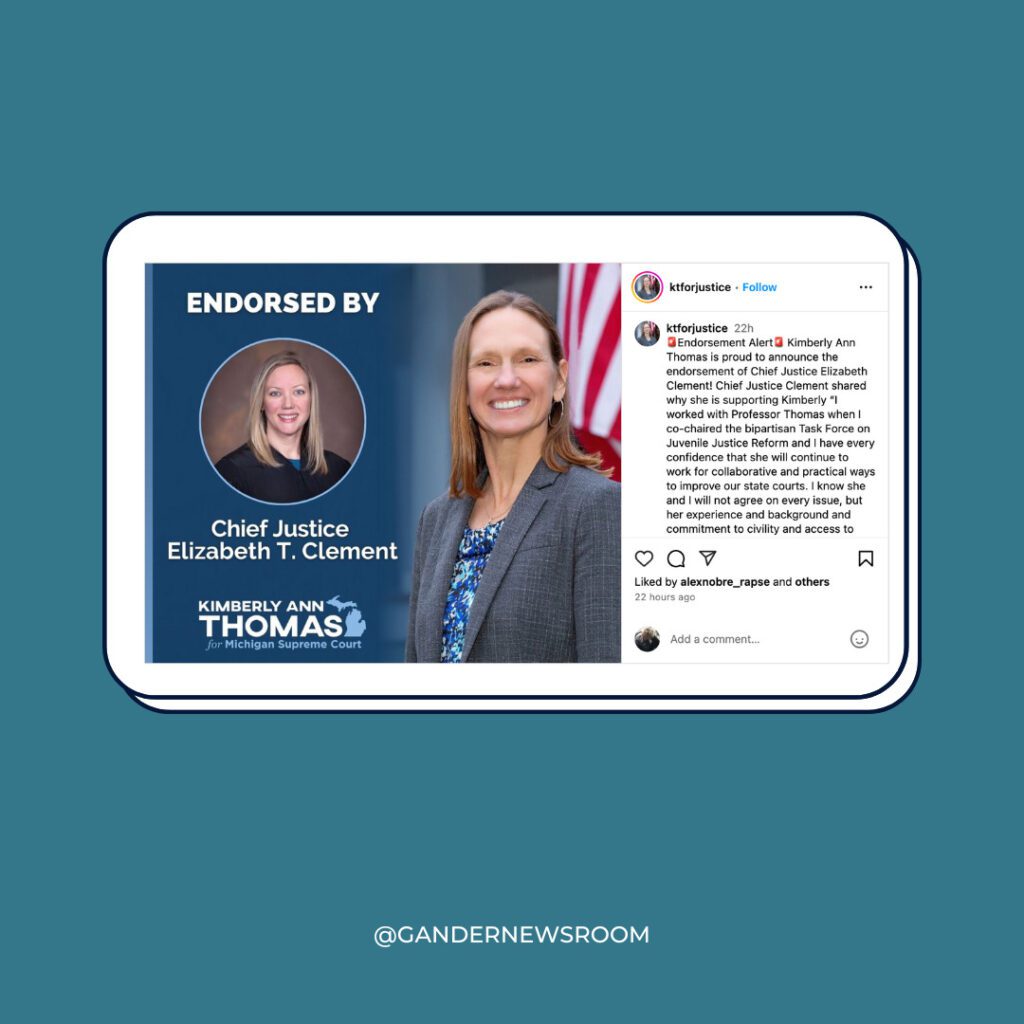 Michigan’s top Republican-backed judge endorses Democratic-aligned candidate for state Supreme Court