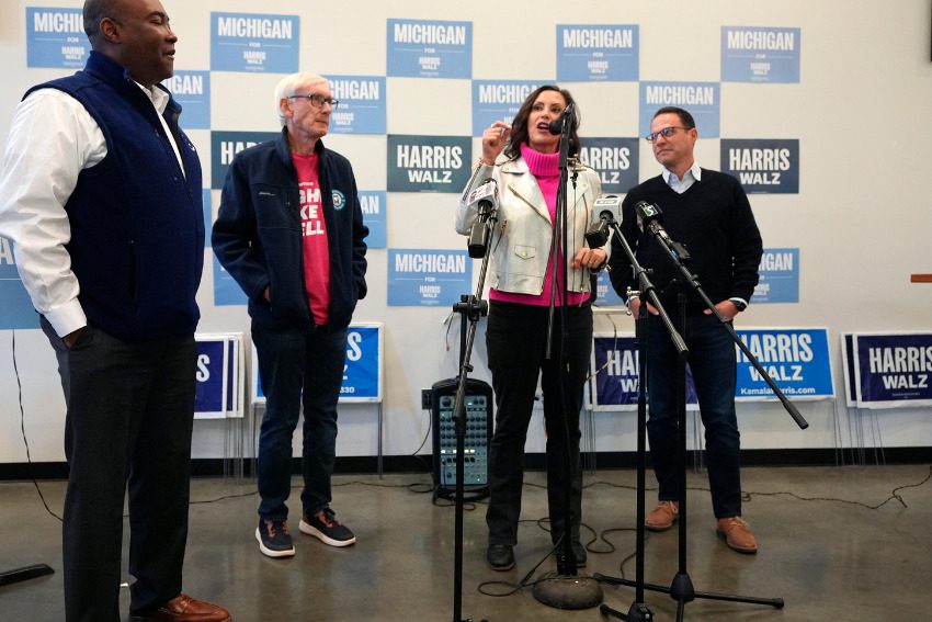 Whitmer leads governors on ‘Blue Wall Bus Tour’ for Harris-Walz