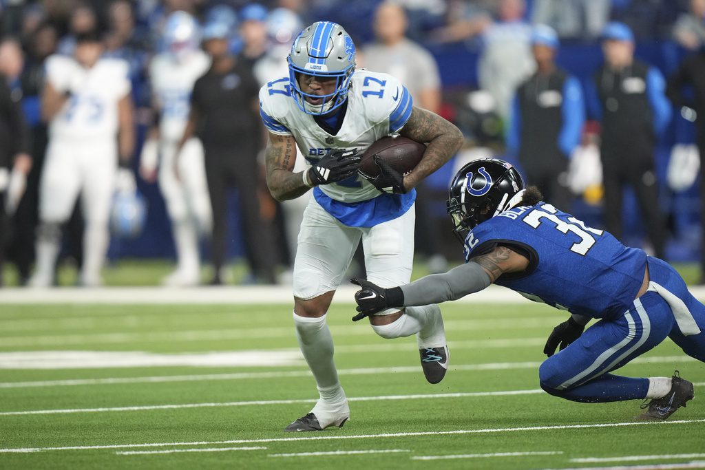 Lions rush for 3 scores and use stingy defense to beat Colts 24-6 for 9th straight win