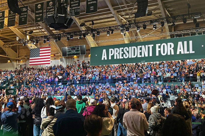Kamala Harris urges college students to ‘fight for our future’ at final Michigan rally
