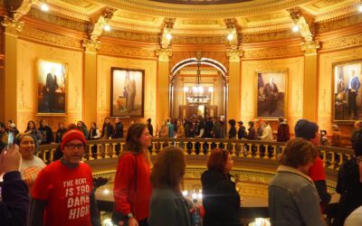 Housing advocates march to Michigan Capitol, demand lawmakers ‘show the people you’re not useless’