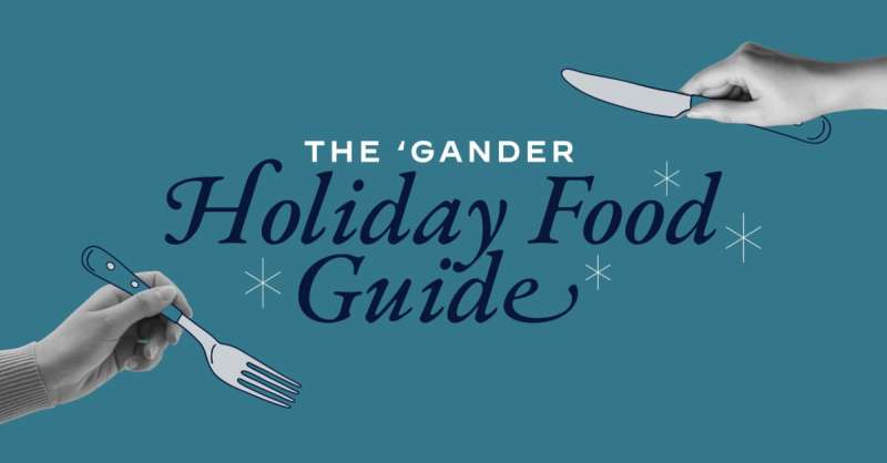 Graphic reading "The Gander Holiday Food Guide"