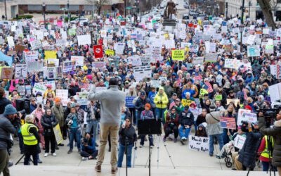 Thousands of Michiganders join nationwide protests opposing Trump agenda