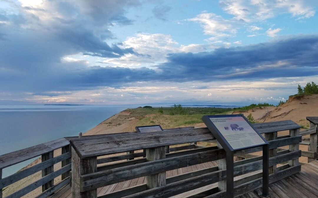 Shifting sands close scenic Sleeping Bear overlook. What’s changed at the park