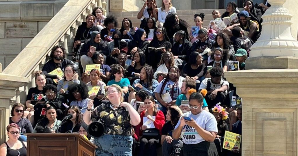 Michigan students rally at State Capitol to defend public education