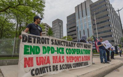 Dozens protest outside Detroit ICE field office against Los Angeles immigration raids