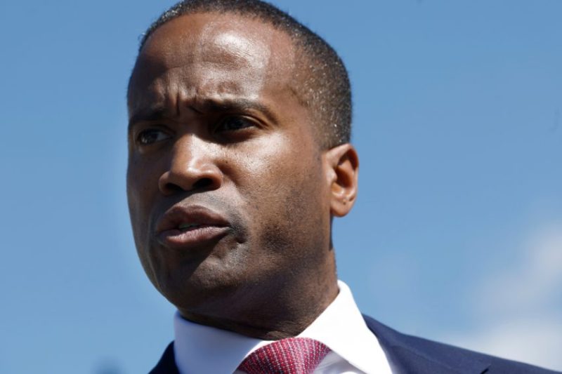 Rep. John James from shoulders and above with sky in background. Medicaid Cuts