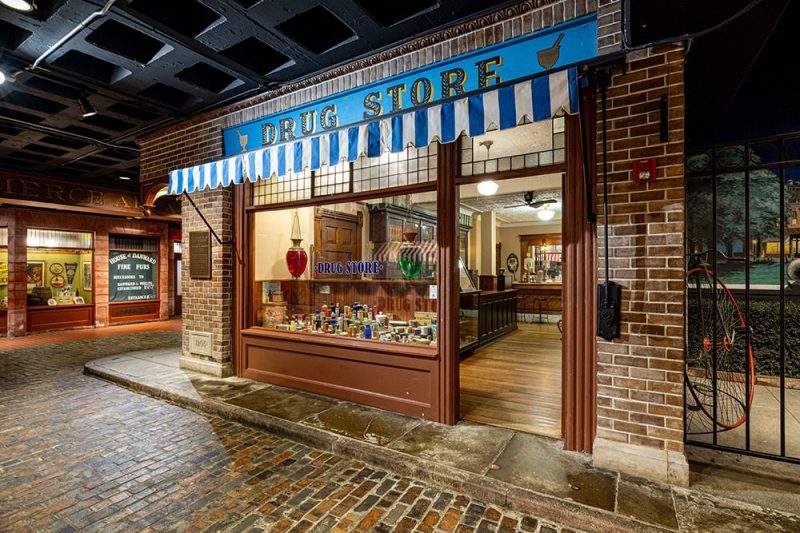 an old drug store is part of the history of the detroit area