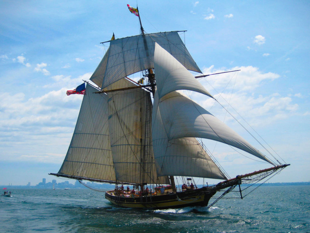 a large boat on the water