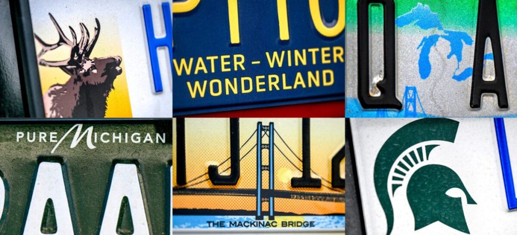 Michigan offers a variety of license plates. These are the most popular