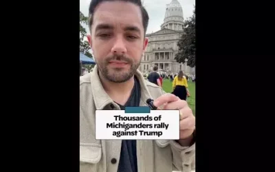 WATCH: Thousands of Michiganders rally against Trump