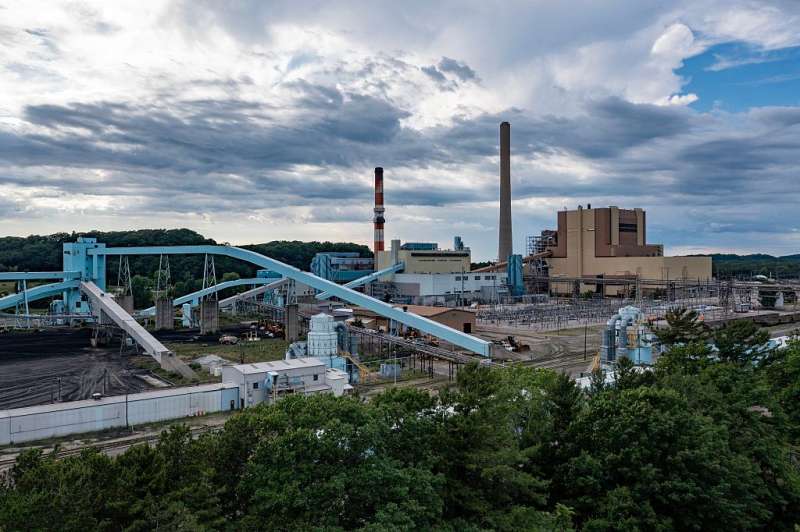 Aerial photo of the J.H. Campbell coal-fired power plant.